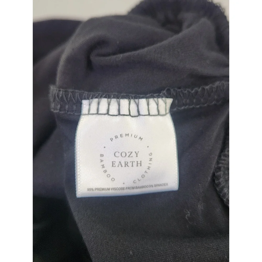 Cozy Earth Bamboo Lounge Shorts Mens XXL Black Drawstring Pockets Breathable